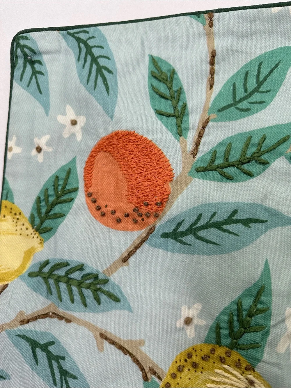 Rifle Paper Co Company Store Embroidered Euro Pillow Sham Cover Citrus Grove